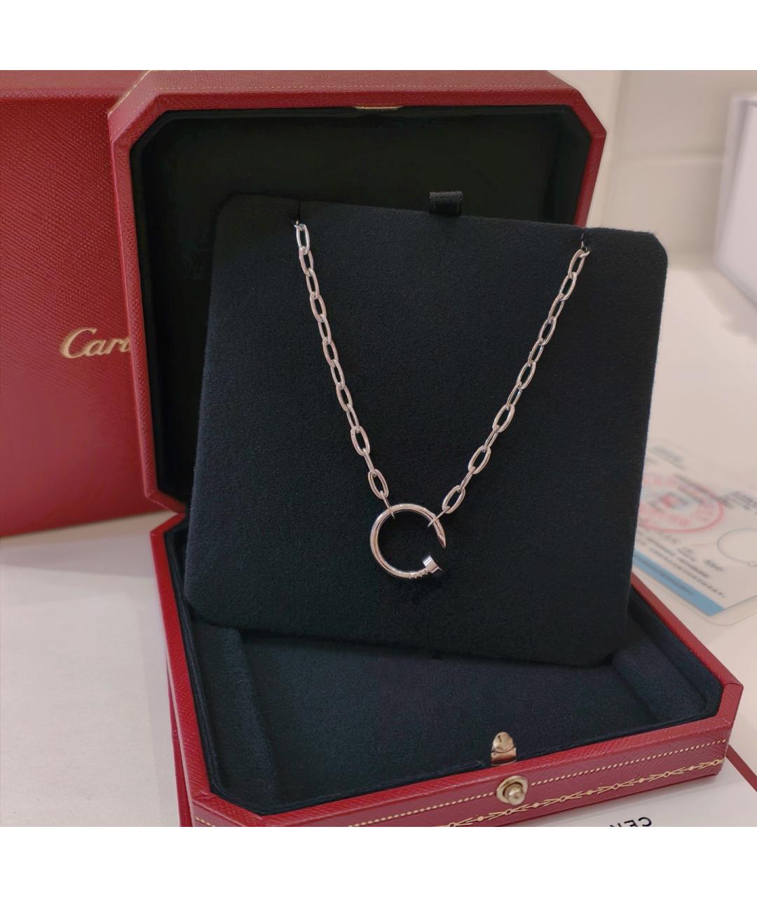 CARTIER Серебряное колье из белого золота, фото 3