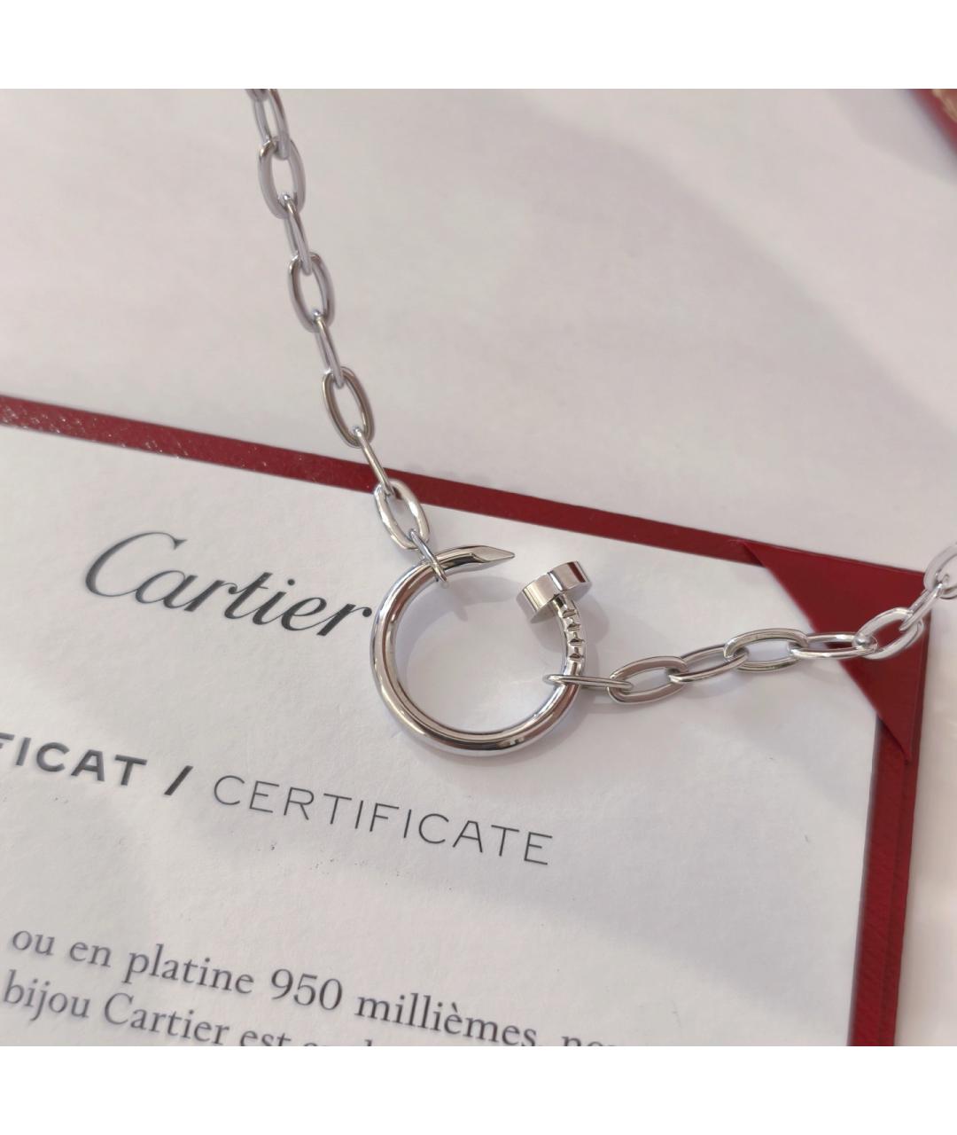 CARTIER Серебряное колье из белого золота, фото 4