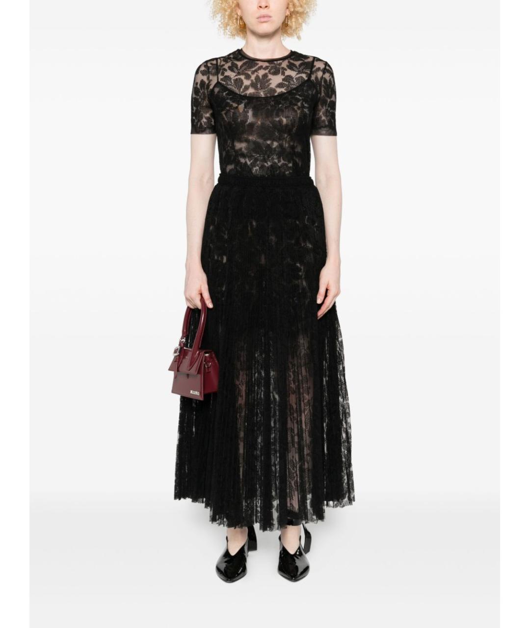 ERMANNO SCERVINO Черная юбка макси, фото 3