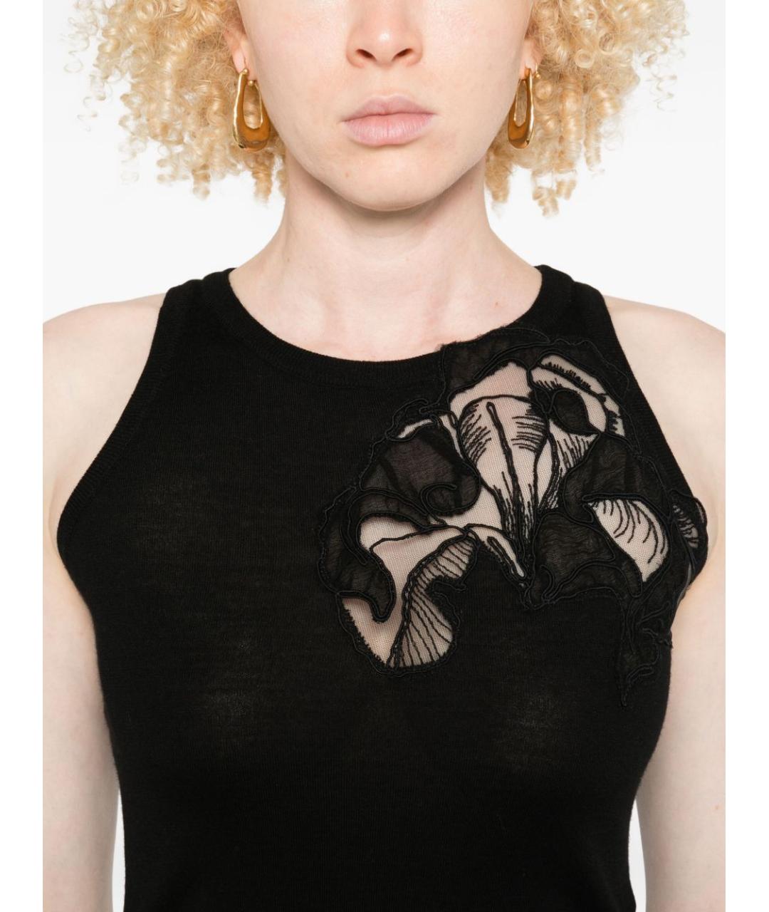 ERMANNO SCERVINO Черная майка, фото 2