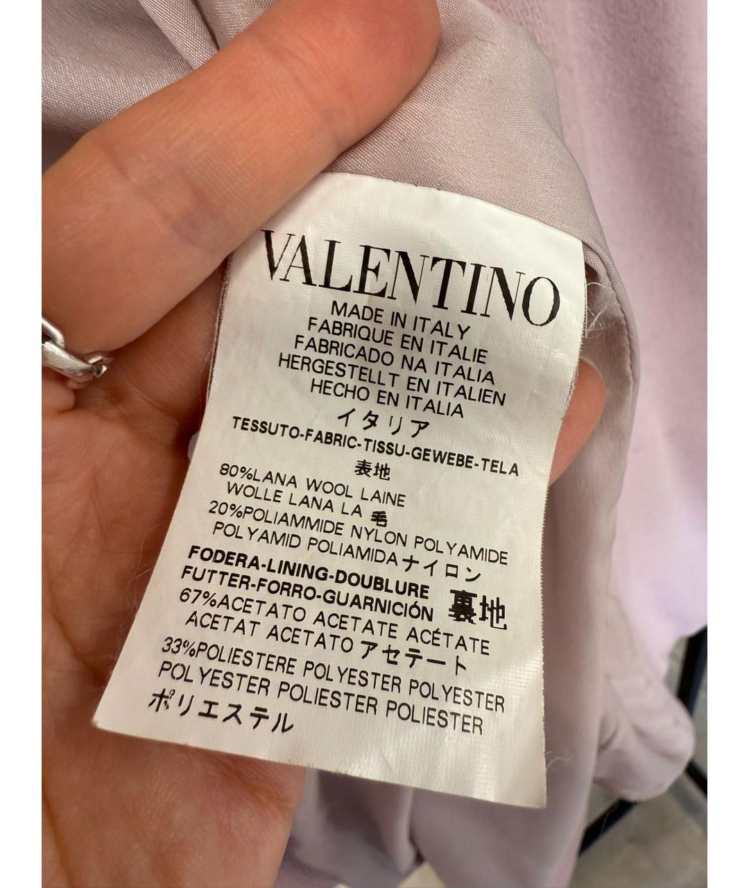 RED VALENTINO Розовое шерстяное пальто, фото 5