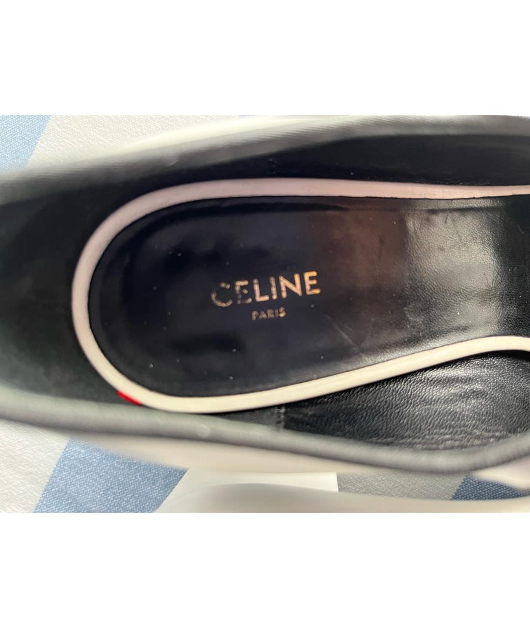 CELINE Белые кожаные туфли, фото 4