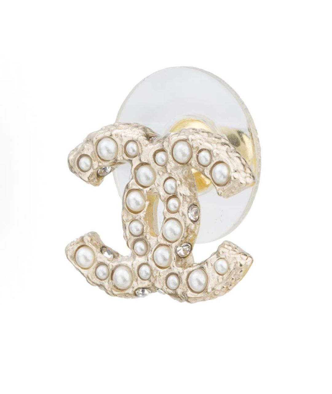 CHANEL Белые серьги, фото 2