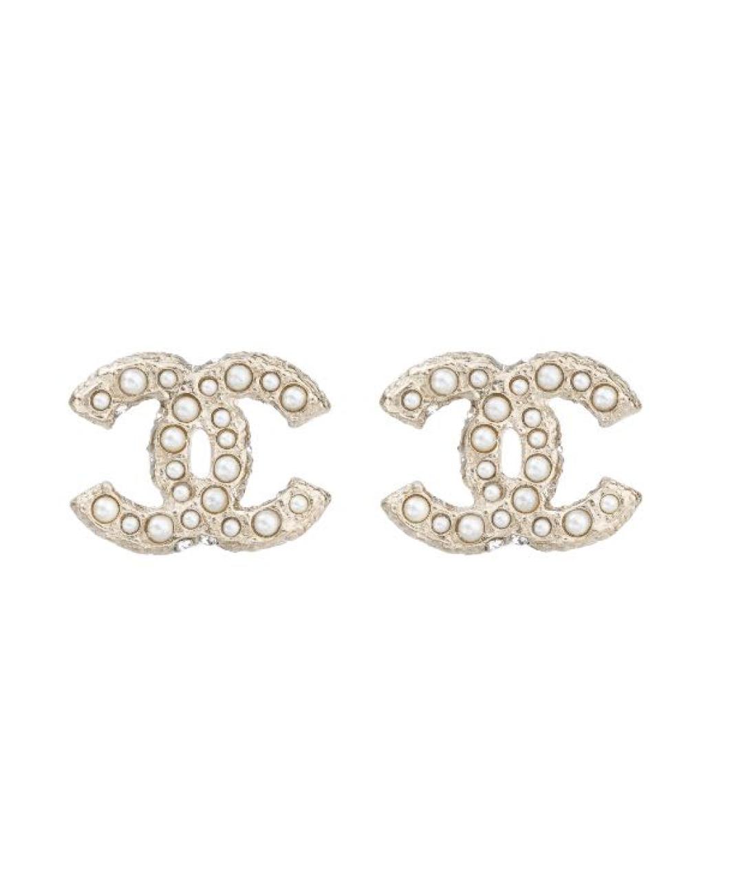 CHANEL Белые серьги, фото 5
