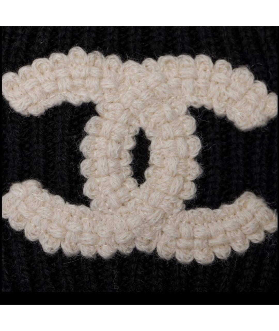 CHANEL Черная кашемировая шапка, фото 3