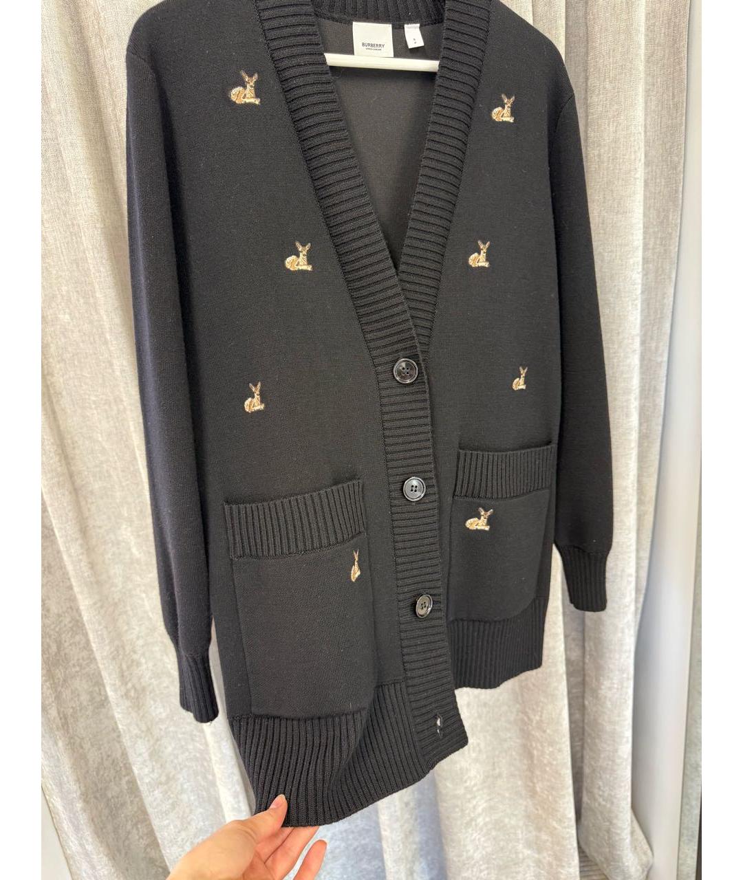 BURBERRY Черный кардиган, фото 3
