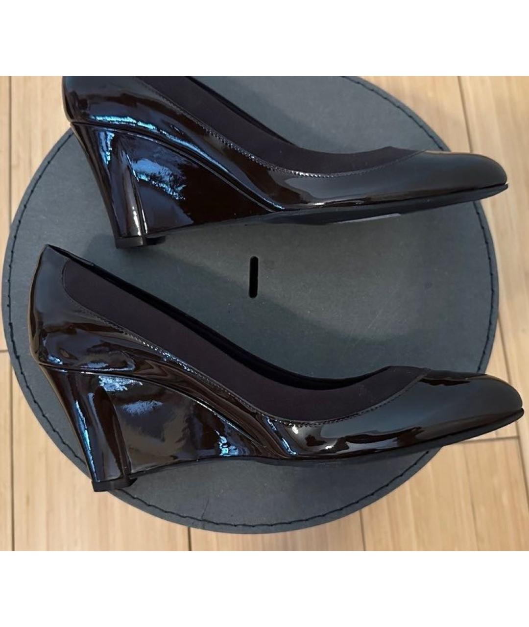 FERRAGAMO Коричневые туфли из лакированной кожи, фото 4