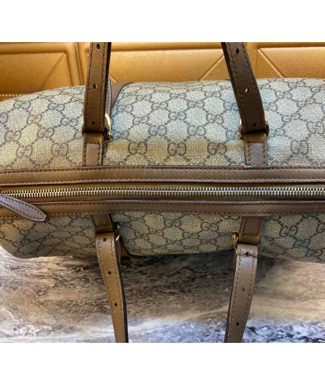 GUCCI Бежевая дорожная/спортивная сумка, фото 7