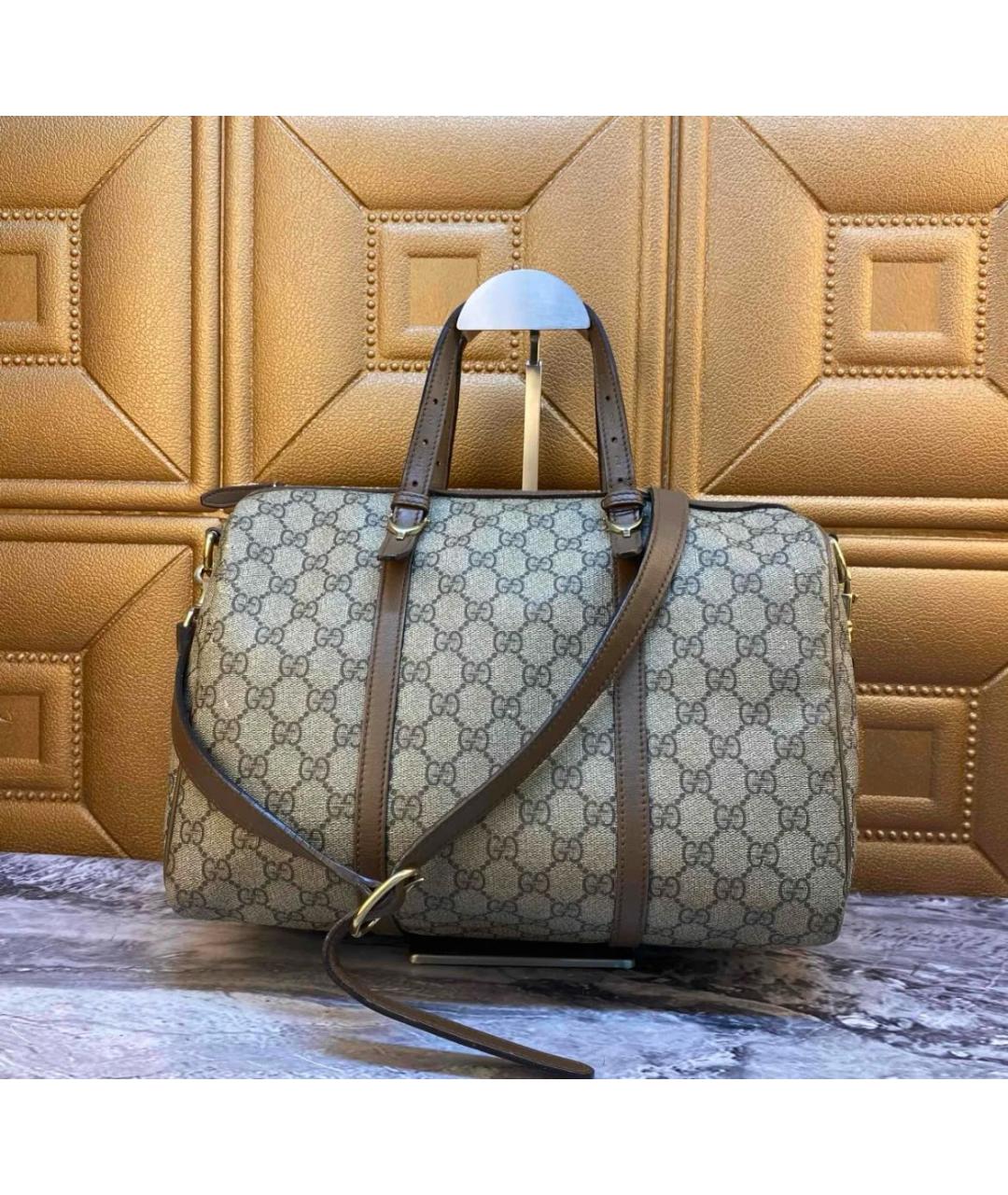 GUCCI Бежевая дорожная/спортивная сумка, фото 9