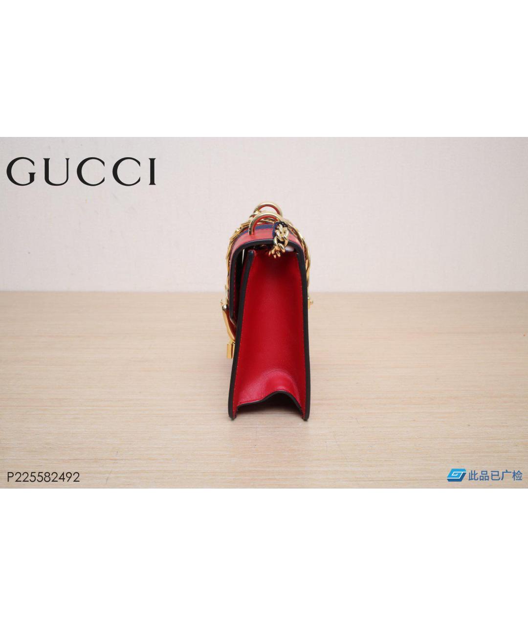 GUCCI Красная кожаная сумка через плечо, фото 7