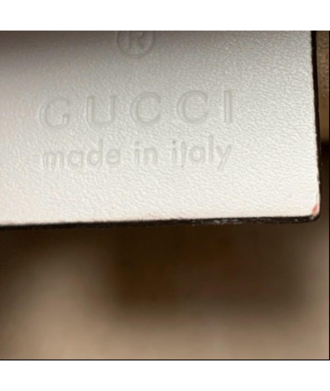 GUCCI Белая кожаная сумка через плечо, фото 2