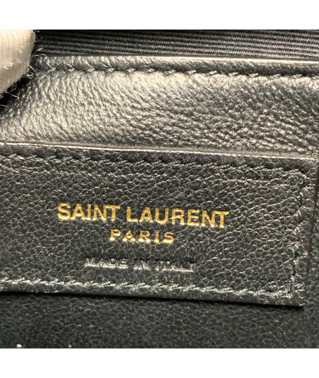 SAINT LAURENT Бежевая кожаная сумка через плечо, фото 2