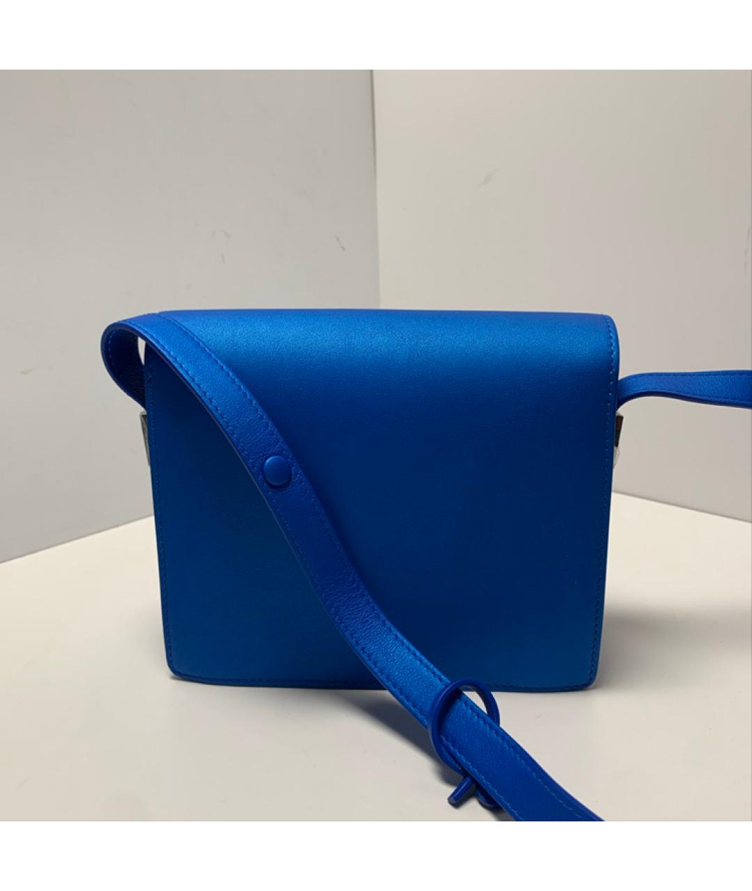 DELVAUX Синяя кожаная сумка через плечо, фото 3