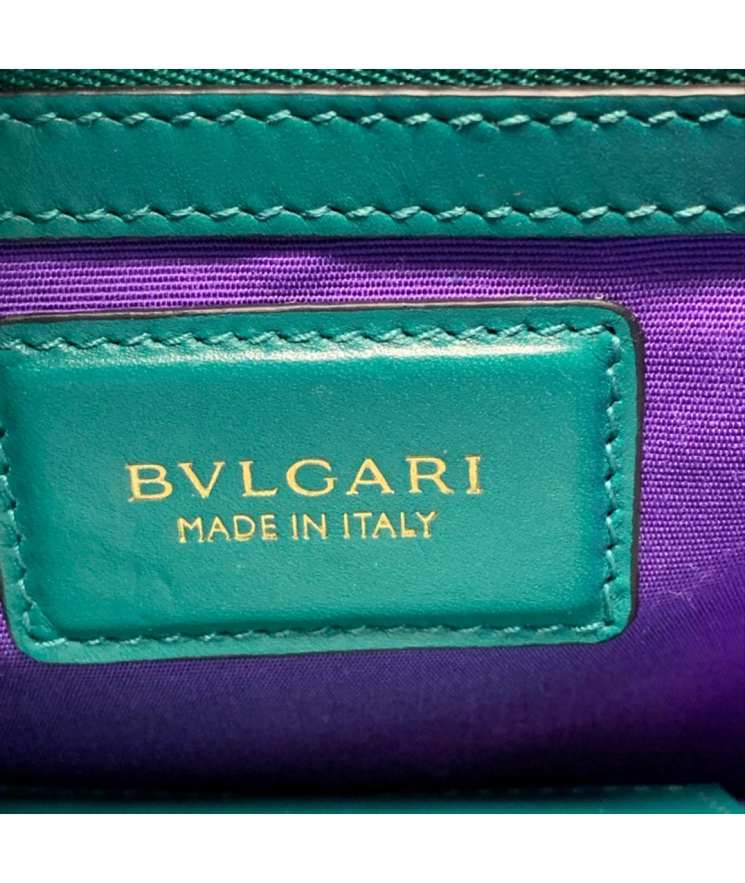 BVLGARI Зеленая кожаная сумка через плечо, фото 2