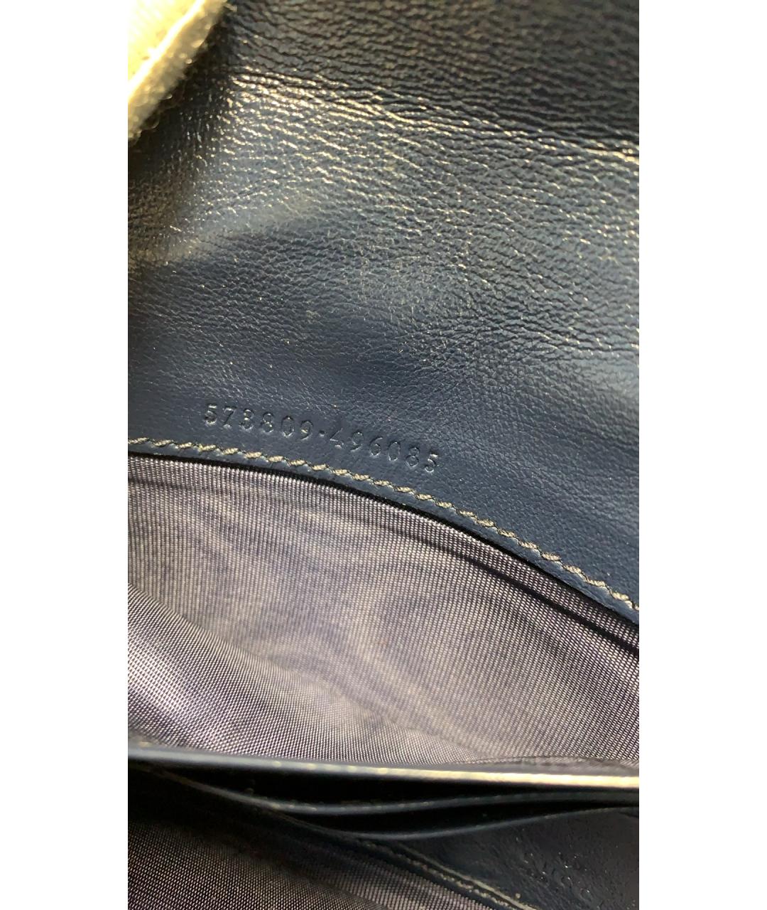 GUCCI Синий кожаный кошелек, фото 4