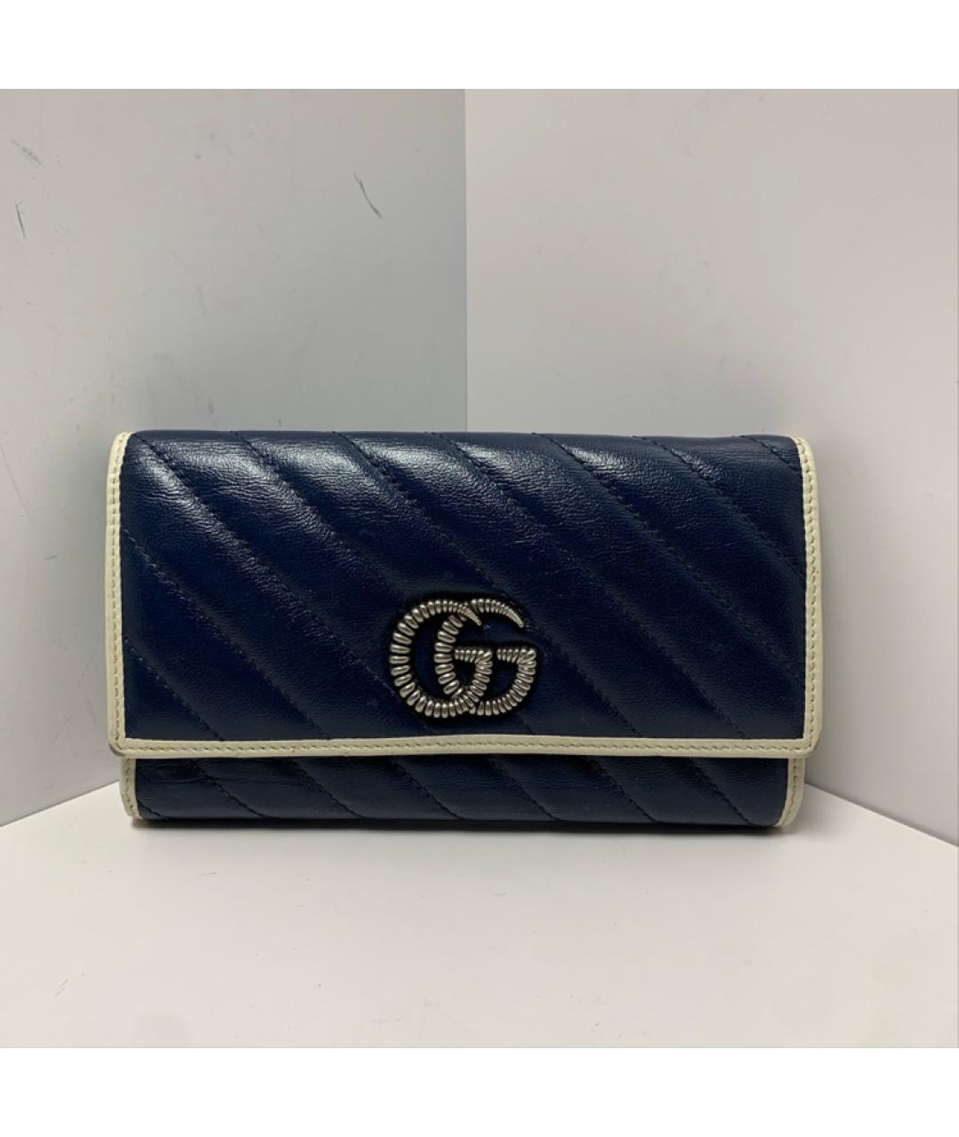 GUCCI Синий кожаный кошелек, фото 5