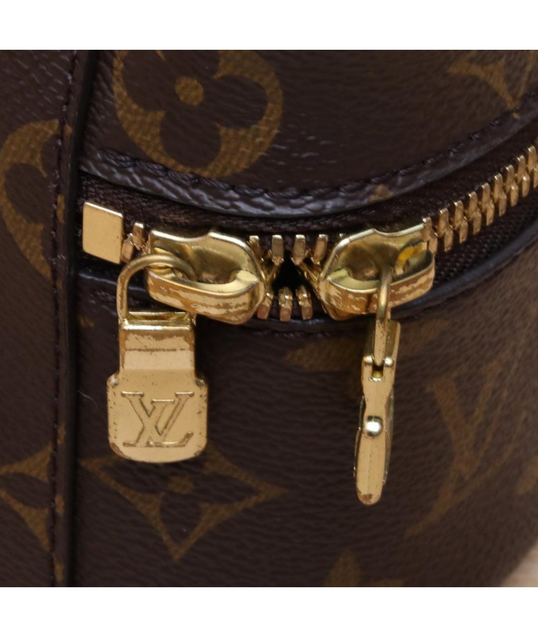 LOUIS VUITTON Коричневая кожаная косметичка, фото 6