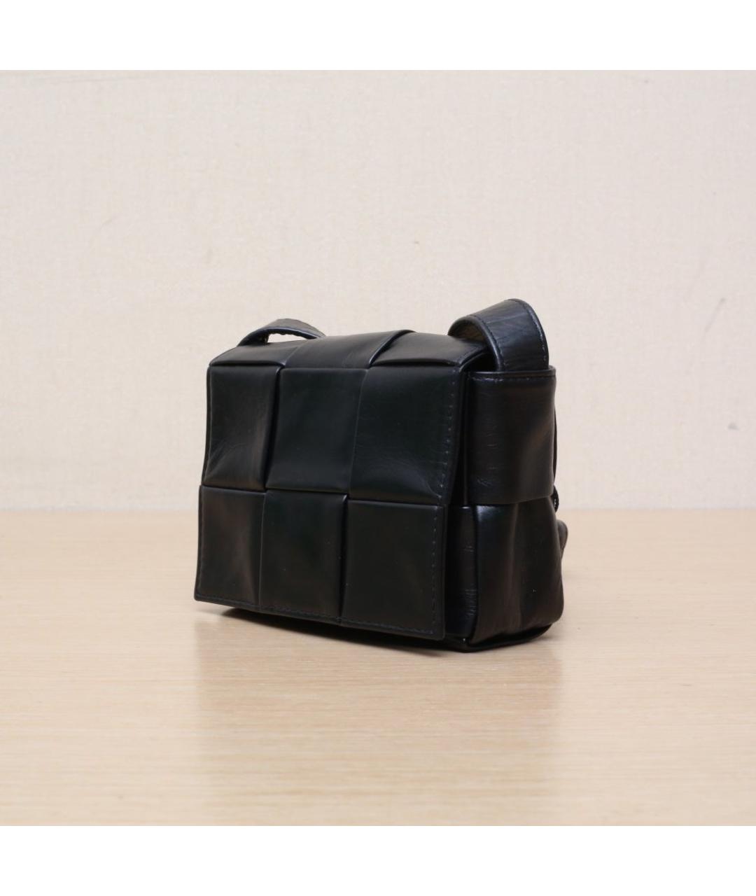 BOTTEGA VENETA Черная кожаная сумка через плечо, фото 3