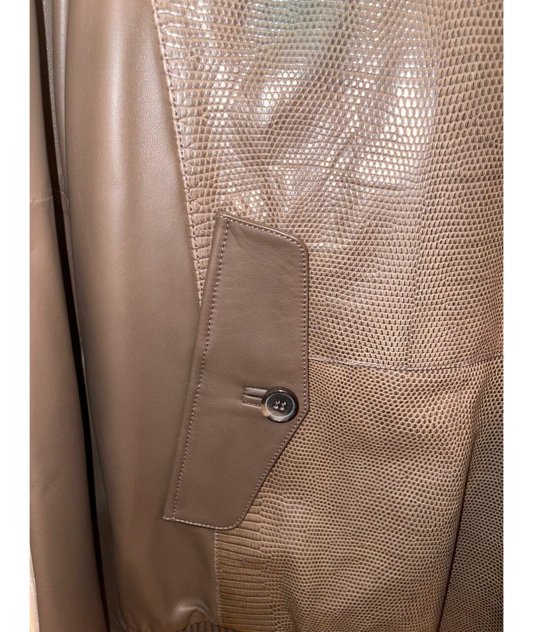 BRIONI Бежевая кожаная куртка, фото 5