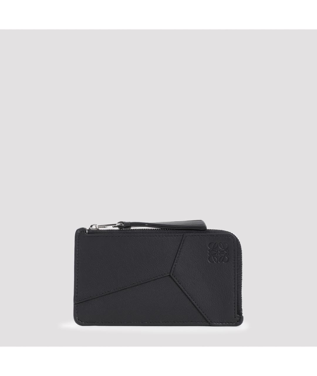 LOEWE Черный кожаный кошелек, фото 2