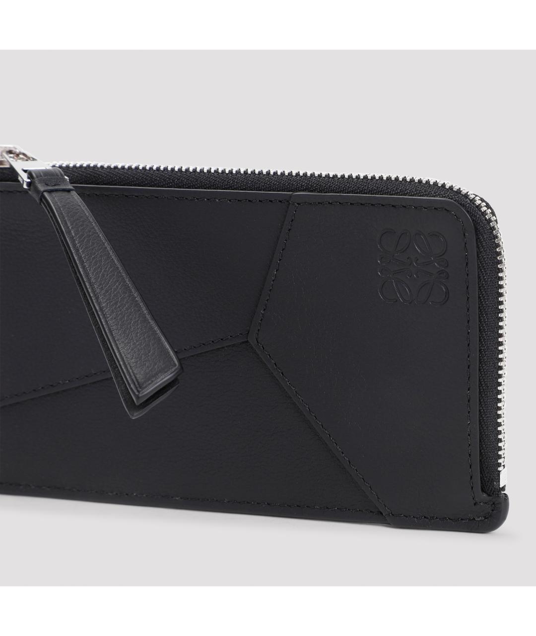 LOEWE Черный кожаный кошелек, фото 5