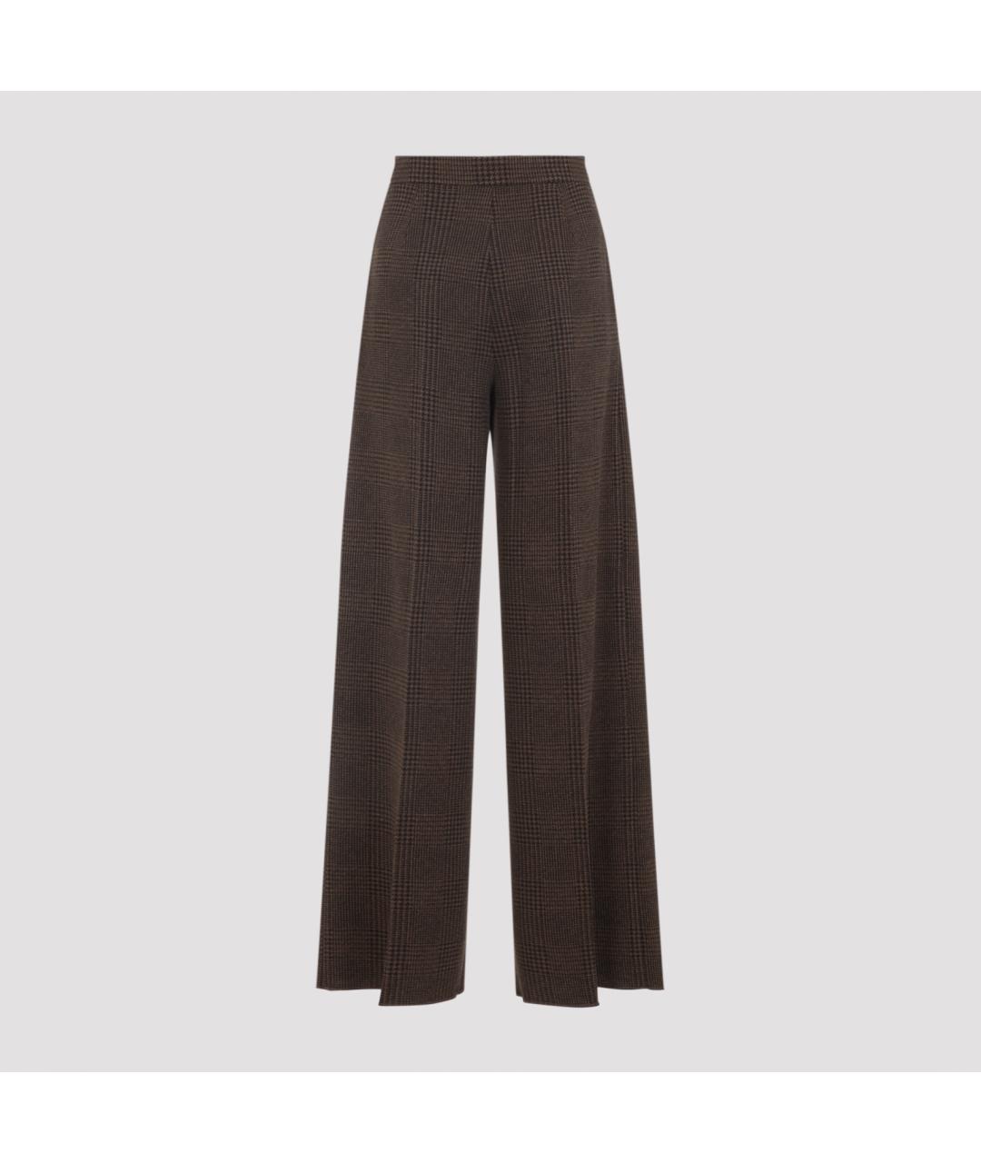 MAX MARA Коричневые хлопковые прямые брюки, фото 4