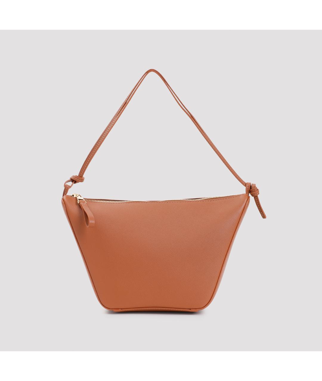 LOEWE Коричневая кожаная сумка через плечо, фото 3