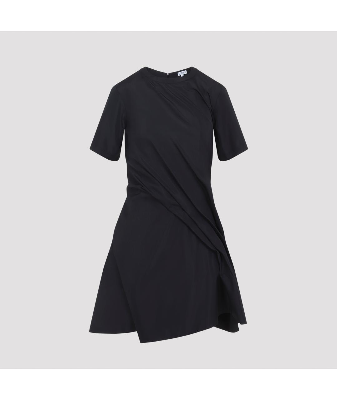 LOEWE Черное полиэстеровое повседневное платье, фото 3