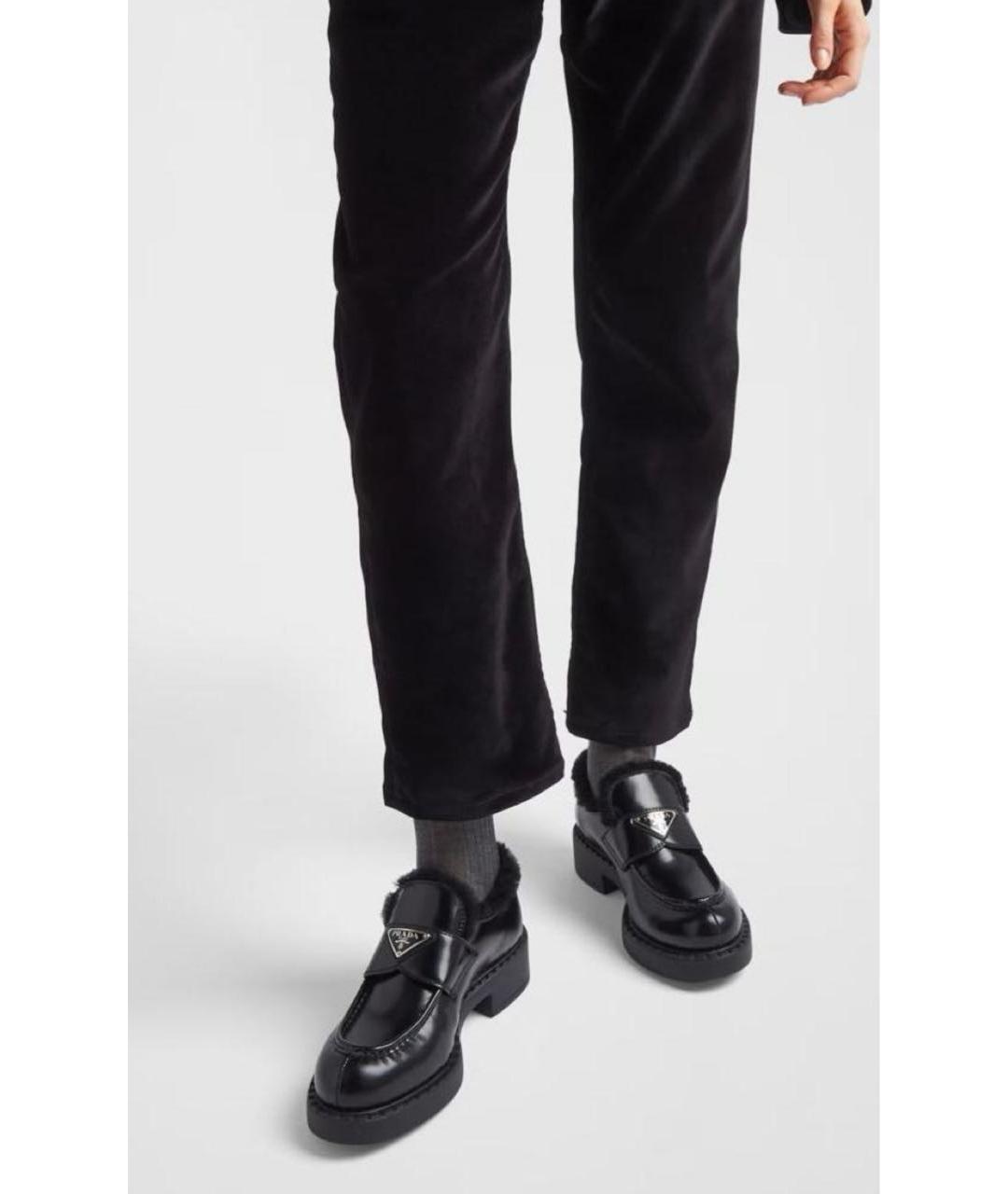 PRADA Черные кожаные лоферы, фото 4
