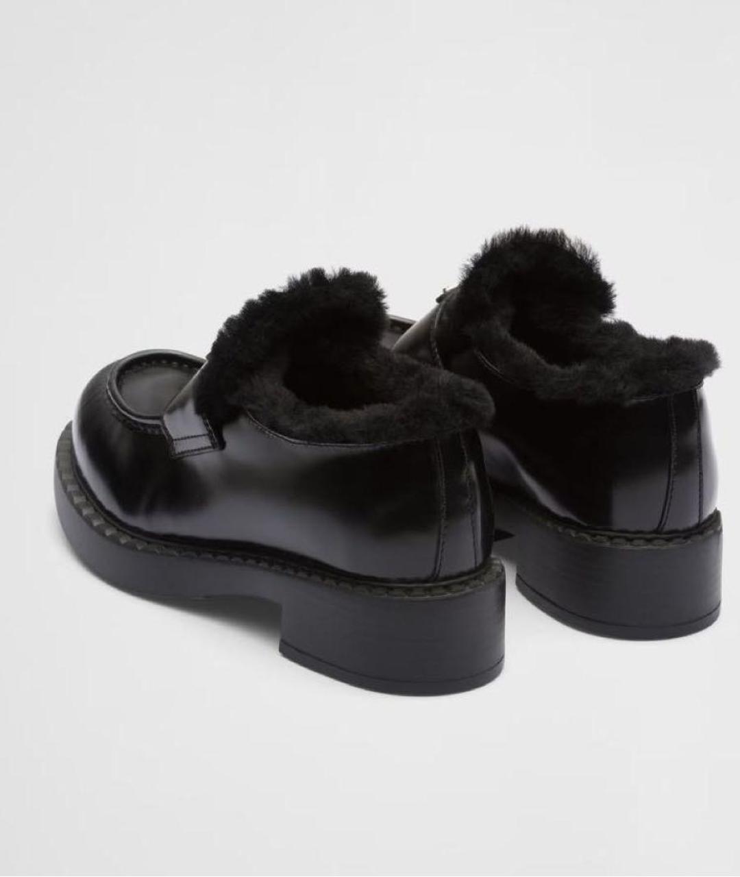 PRADA Черные кожаные лоферы, фото 3