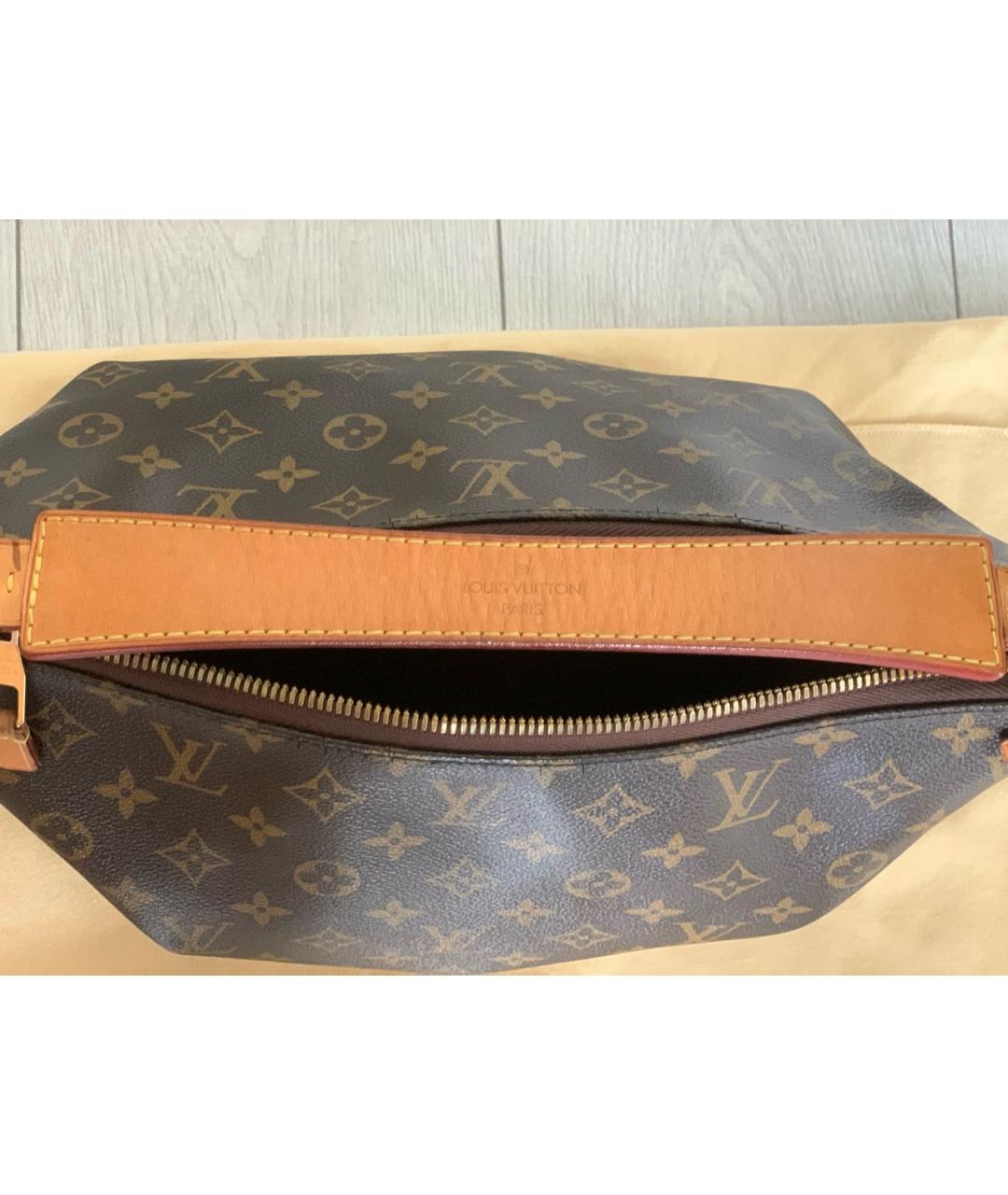 LOUIS VUITTON Коричневая кожаная сумка тоут, фото 3