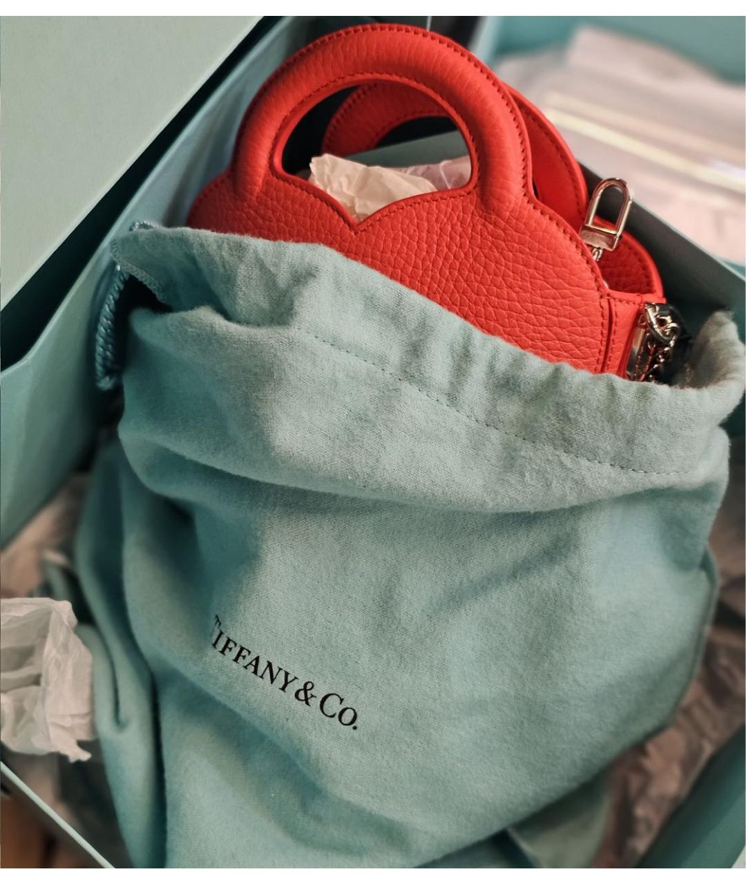 TIFFANY&CO Красный кожаный рюкзак, фото 8