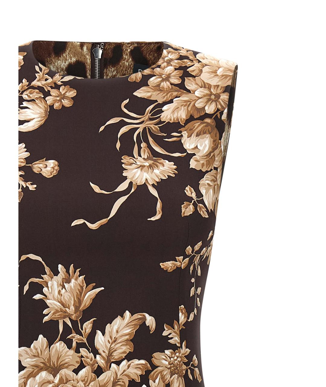 DOLCE&GABBANA Мульти шелковое коктейльное платье, фото 3
