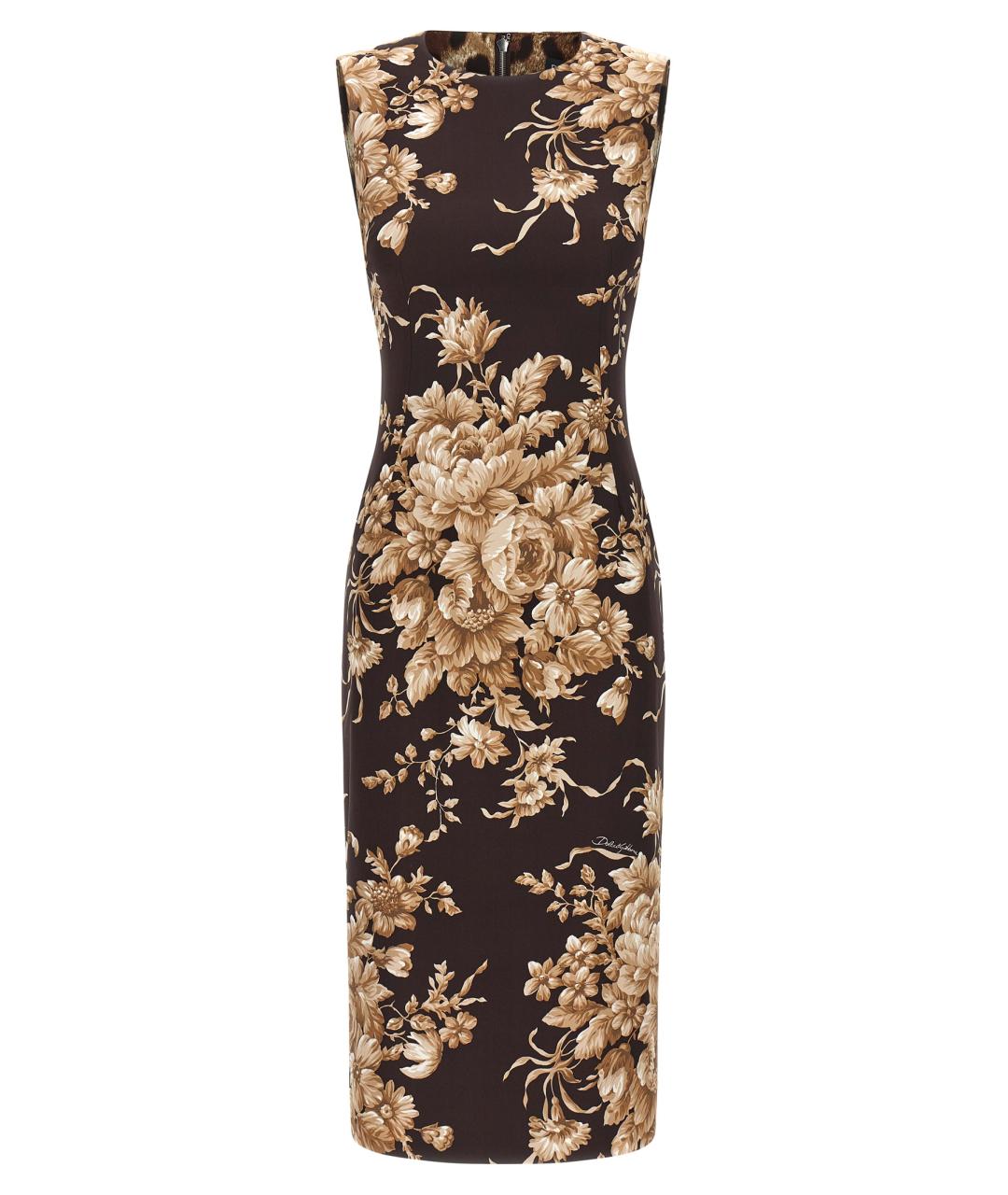 DOLCE&GABBANA Мульти шелковое коктейльное платье, фото 1