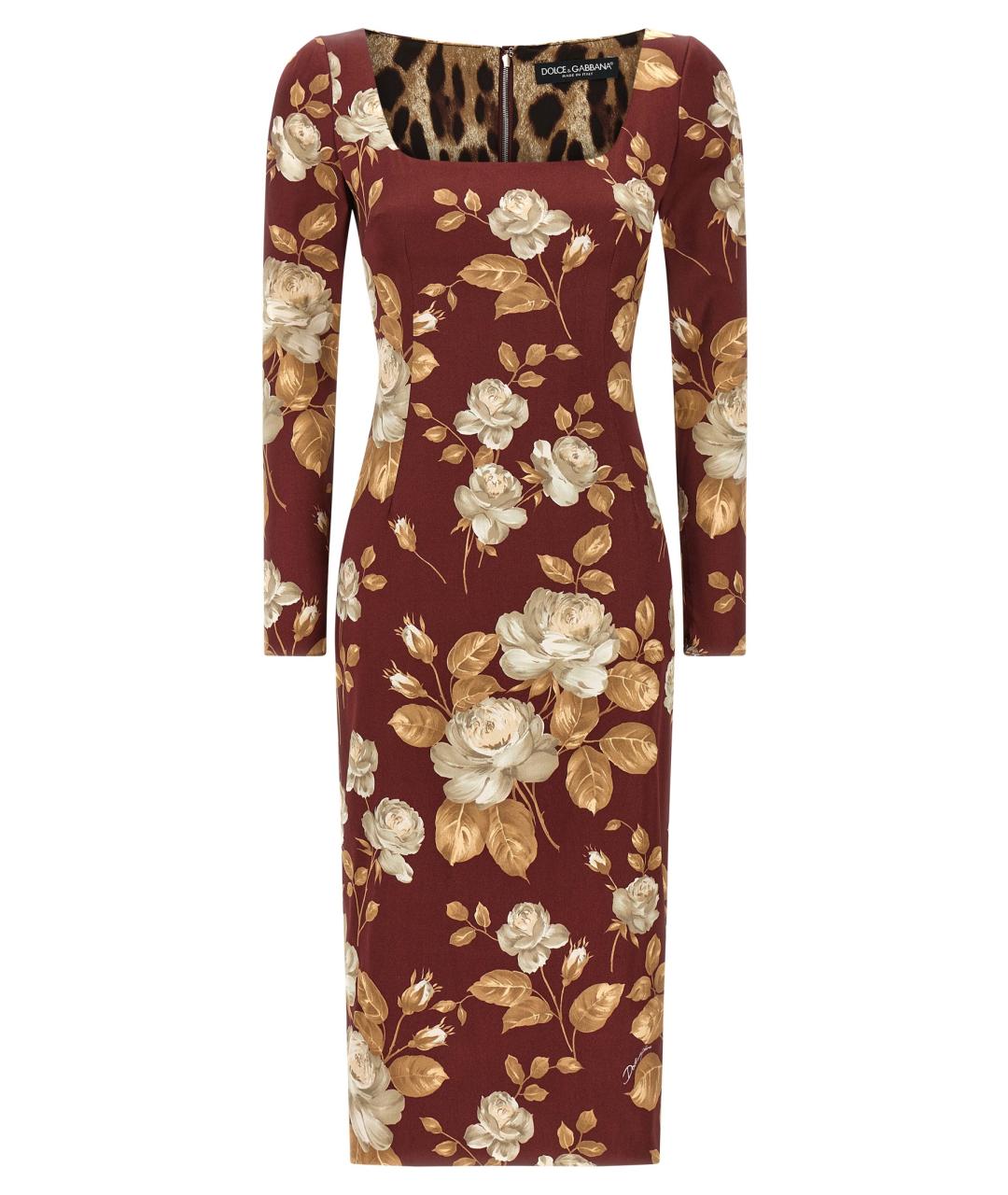 DOLCE&GABBANA Мульти вискозное коктейльное платье, фото 1