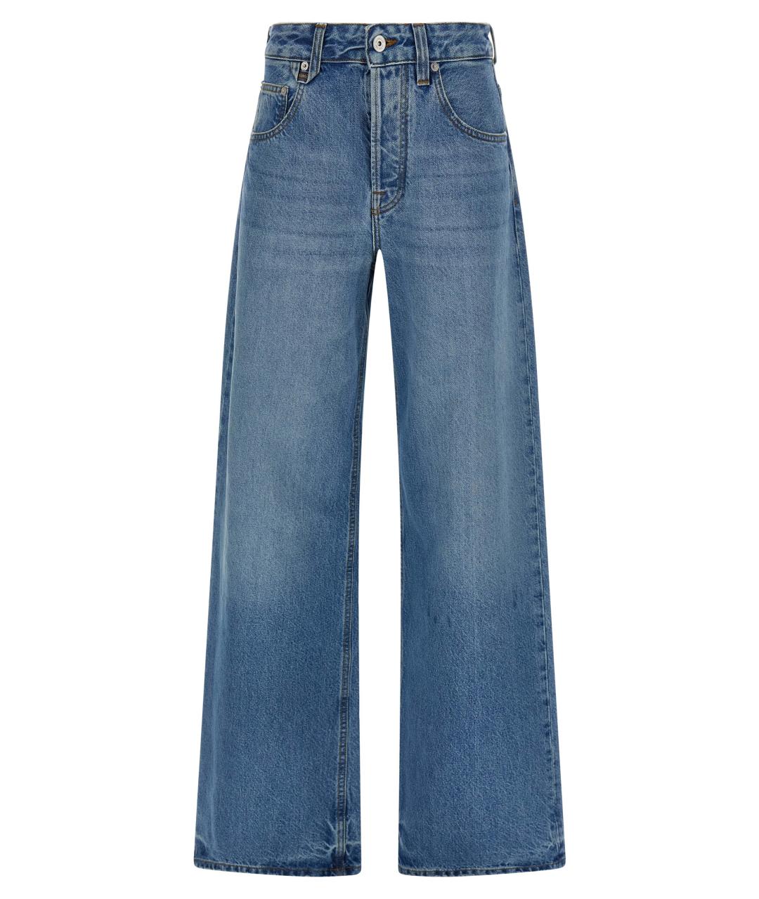 JACQUEMUS Голубые хлопковые прямые джинсы, фото 1