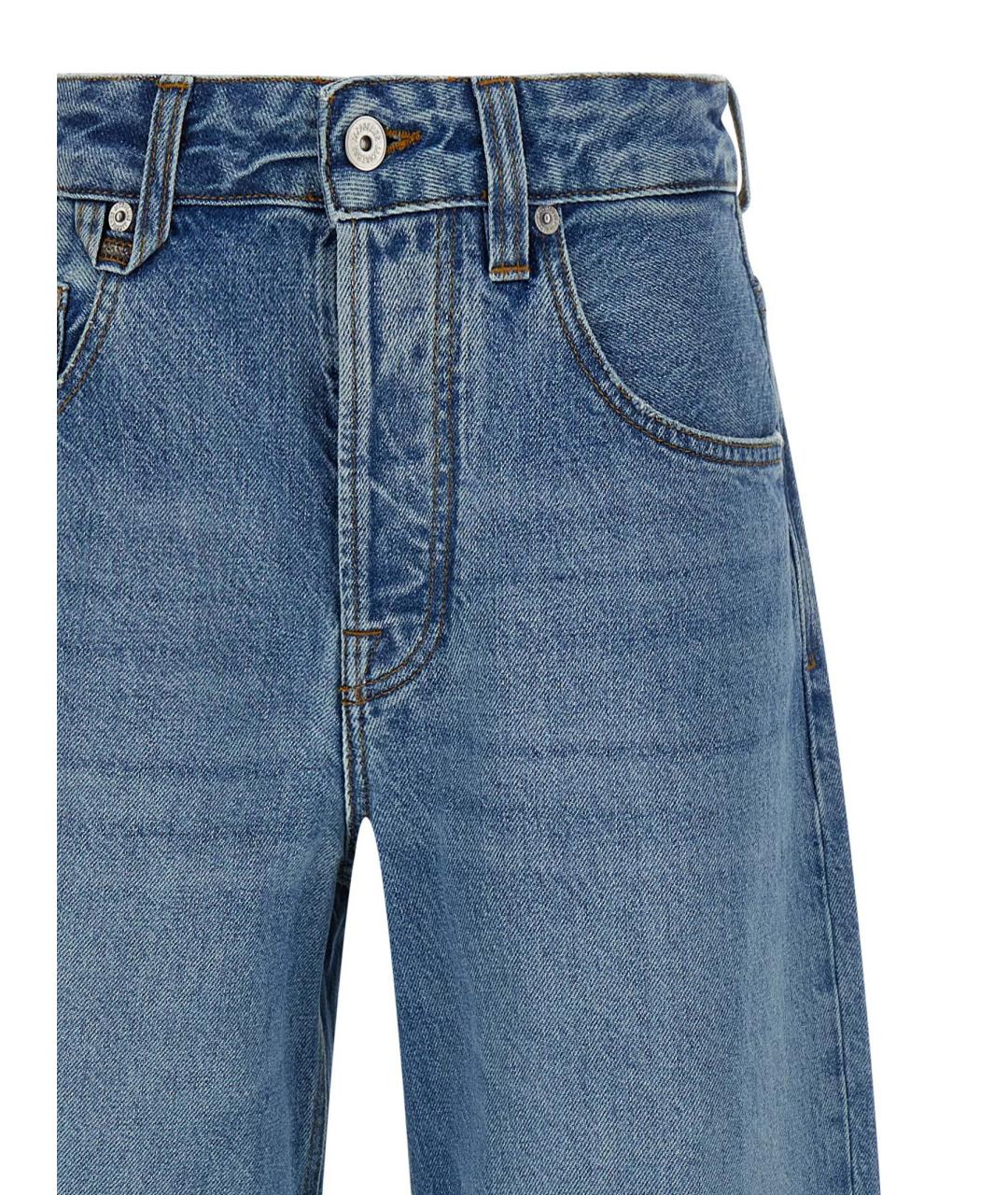 JACQUEMUS Голубые хлопковые прямые джинсы, фото 3