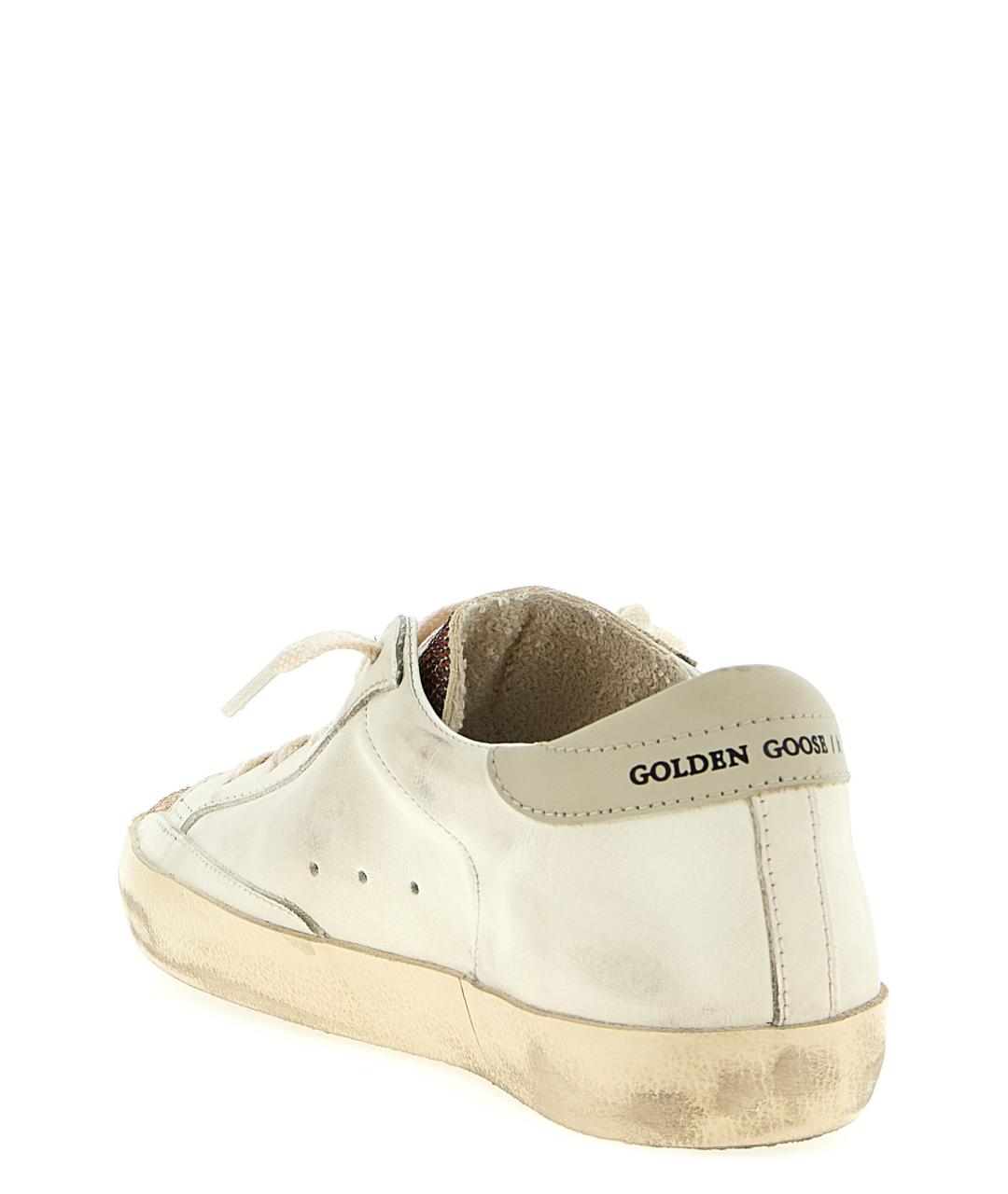 GOLDEN GOOSE DELUXE BRAND Бежевые кожаные кеды, фото 3