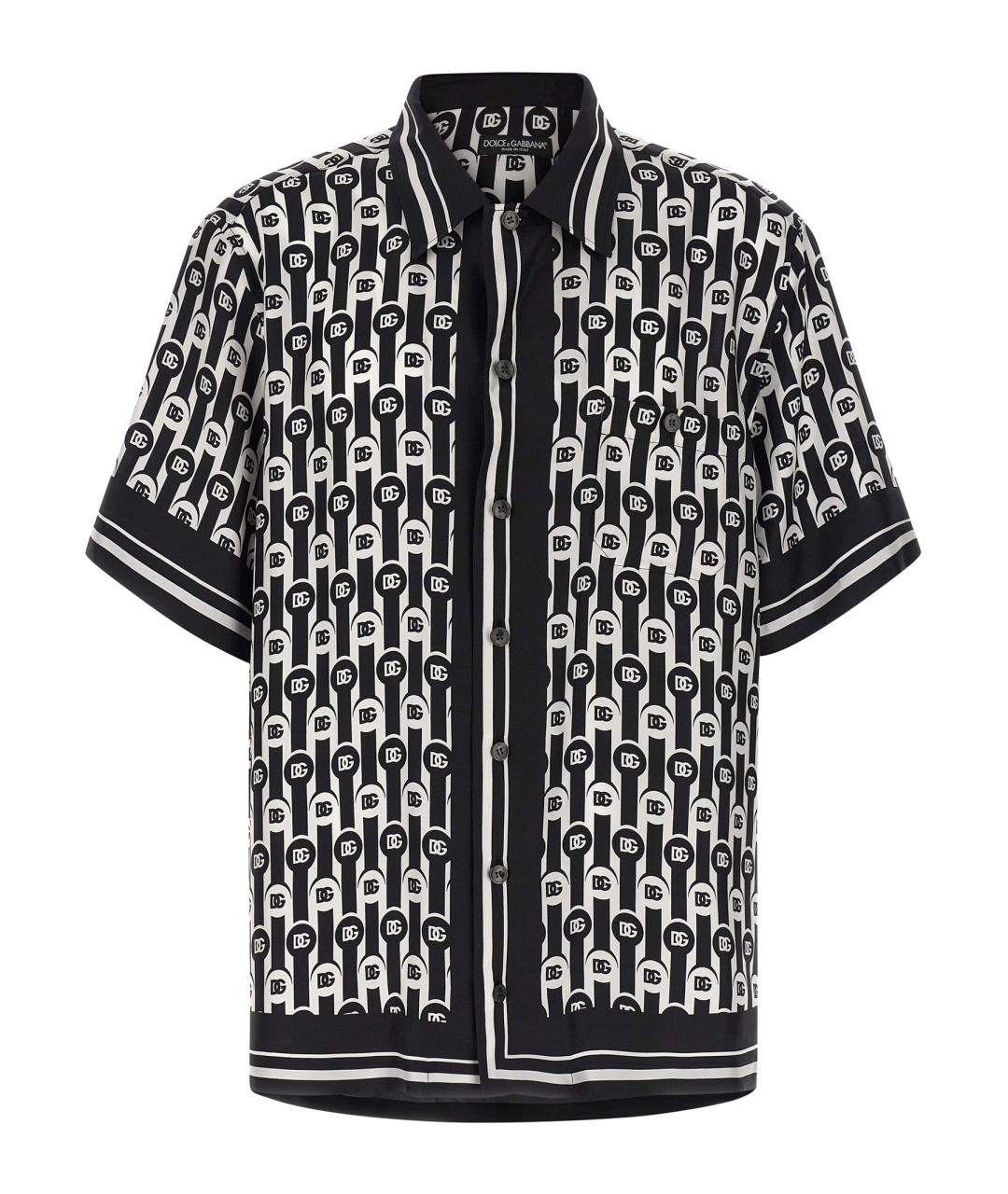 DOLCE&GABBANA Черная шелковая кэжуал рубашка, фото 1