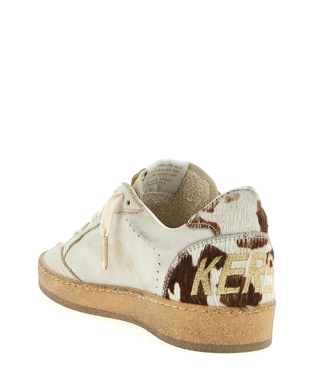 GOLDEN GOOSE DELUXE BRAND Бежевые кожаные кеды, фото 4