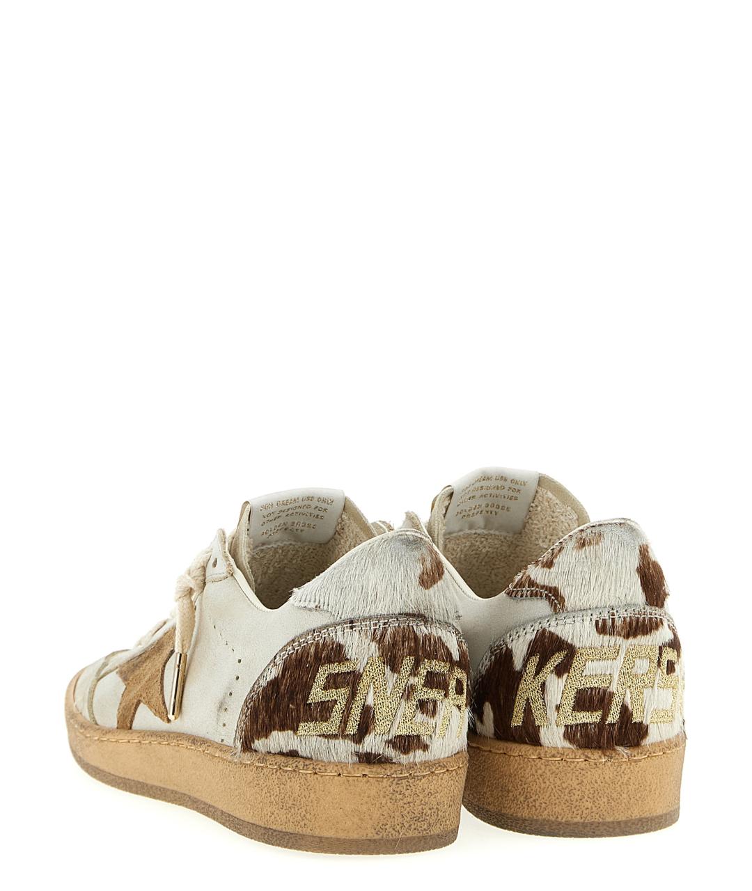 GOLDEN GOOSE DELUXE BRAND Бежевые кожаные кеды, фото 2