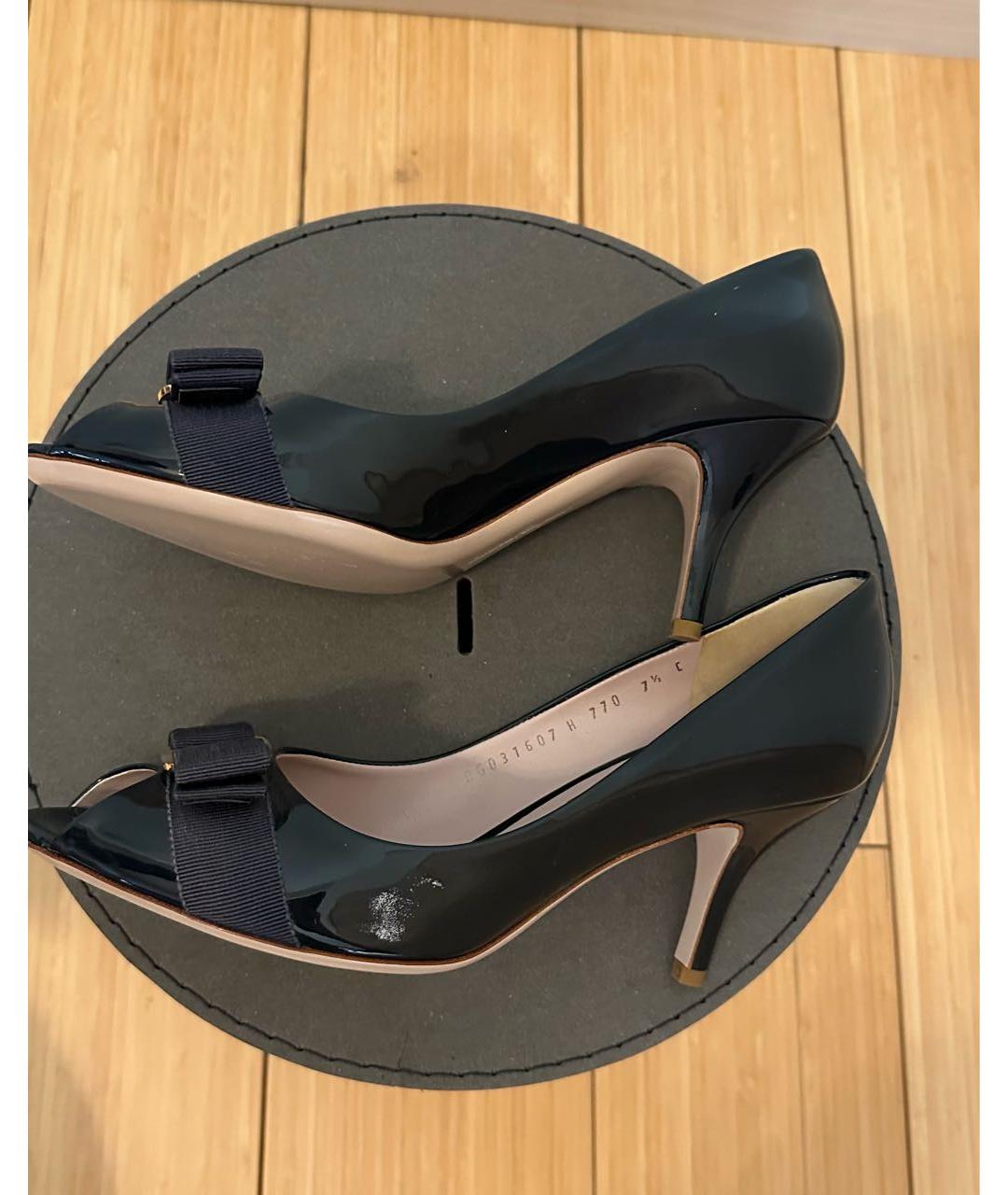 FERRAGAMO Черные туфли из лакированной кожи, фото 6