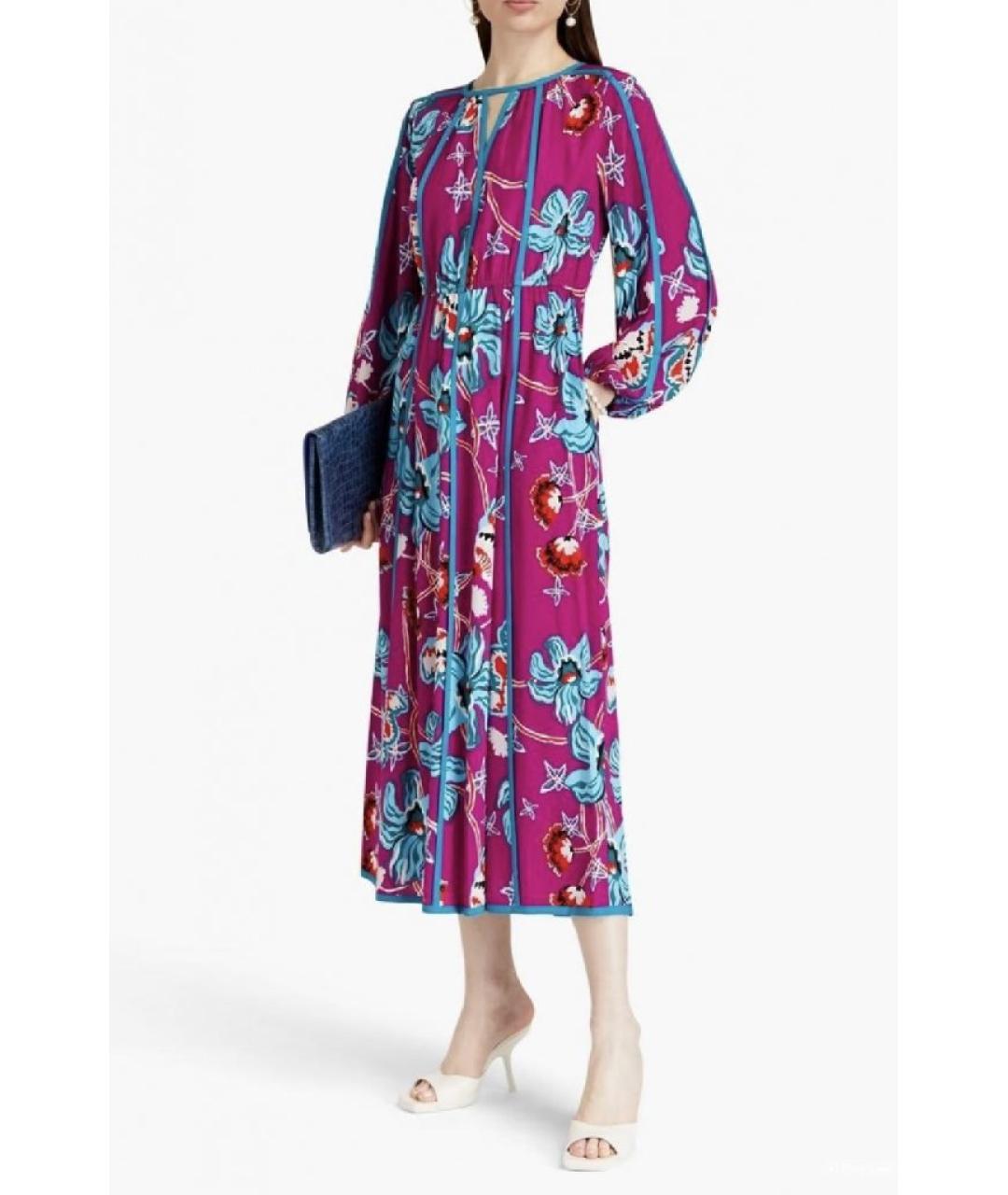DIANE VON FURSTENBERG Мульти вискозное повседневное платье, фото 2