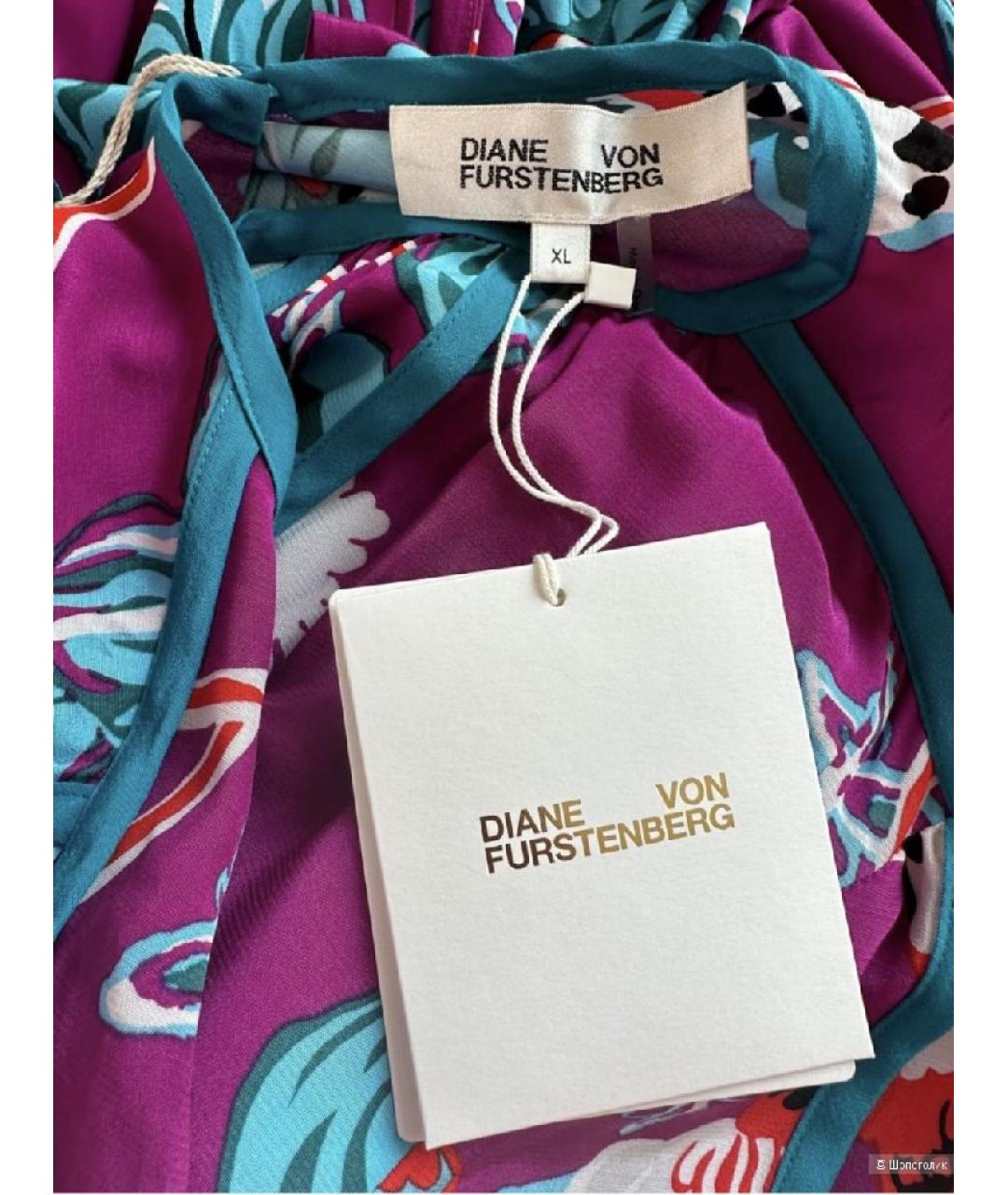 DIANE VON FURSTENBERG Мульти вискозное повседневное платье, фото 4