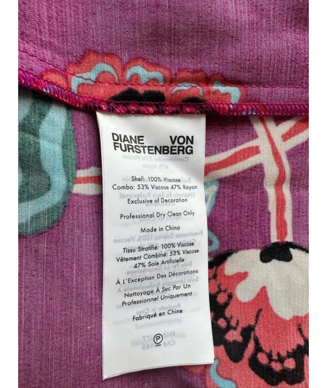 DIANE VON FURSTENBERG Мульти вискозное повседневное платье, фото 6