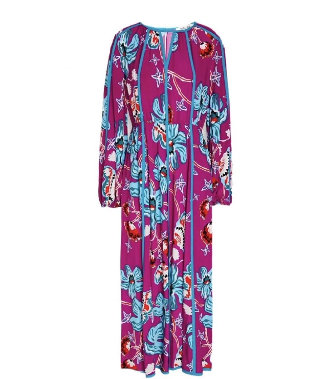 DIANE VON FURSTENBERG Мульти вискозное повседневное платье, фото 1