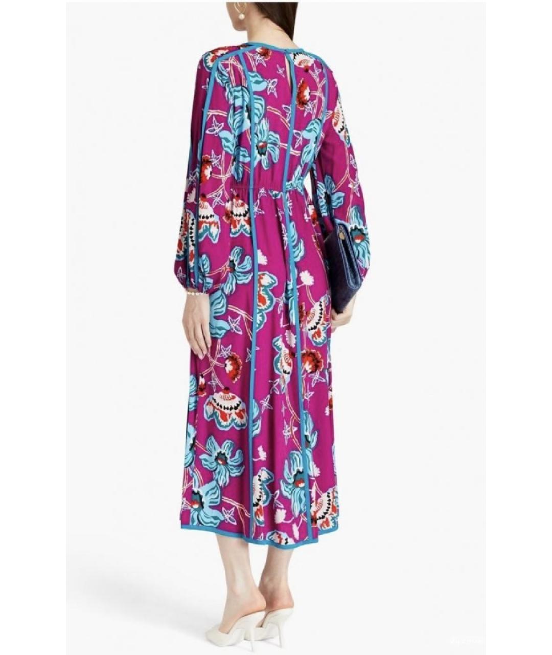DIANE VON FURSTENBERG Мульти вискозное повседневное платье, фото 3