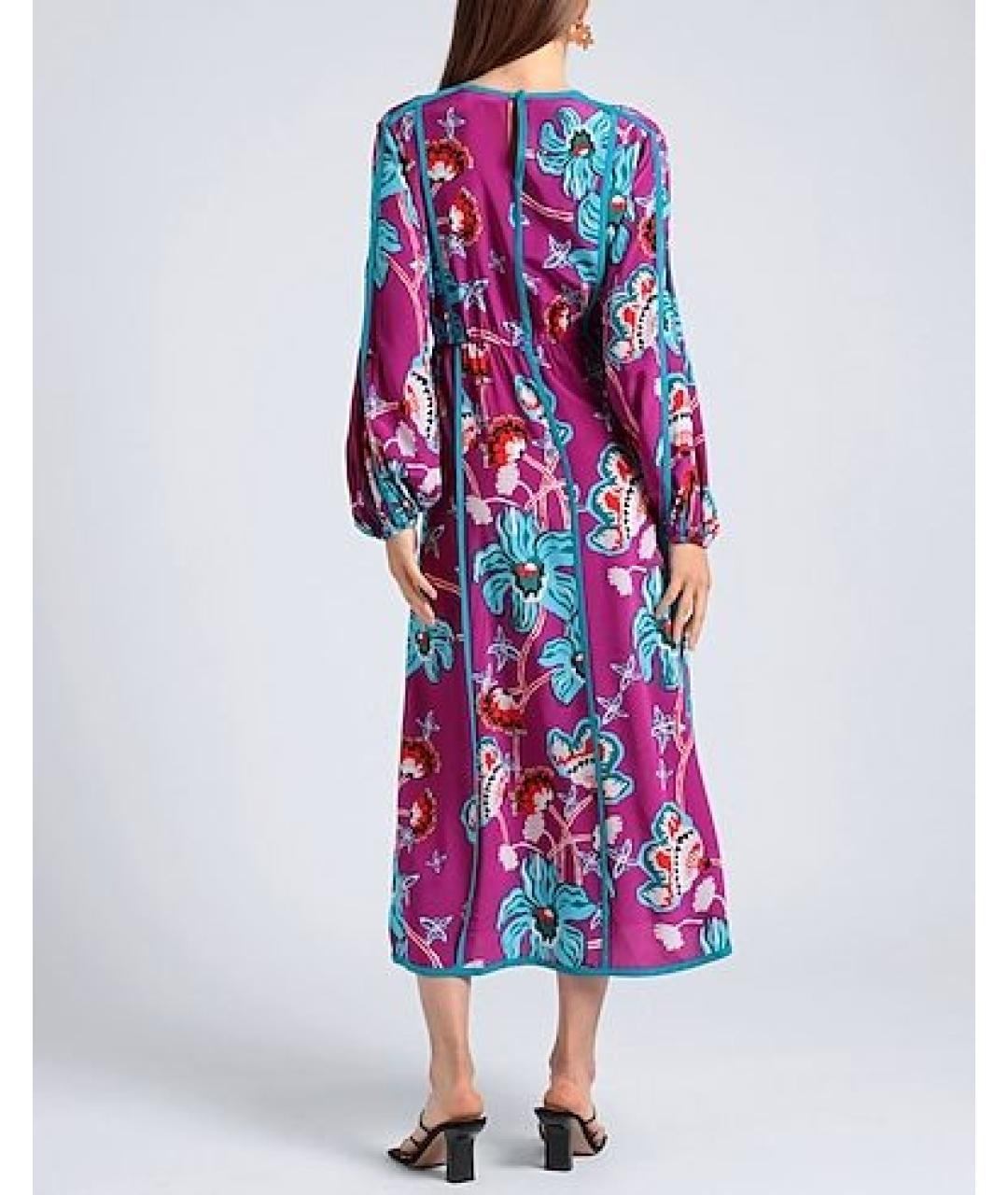 DIANE VON FURSTENBERG Мульти вискозное повседневное платье, фото 8
