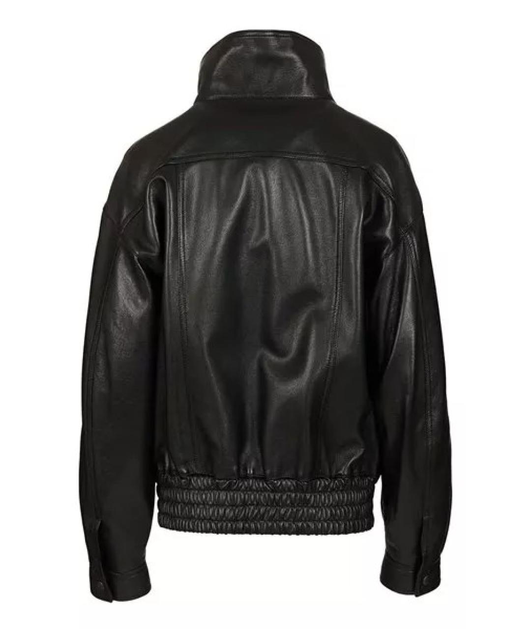 SAINT LAURENT Черная кожаная куртка, фото 2
