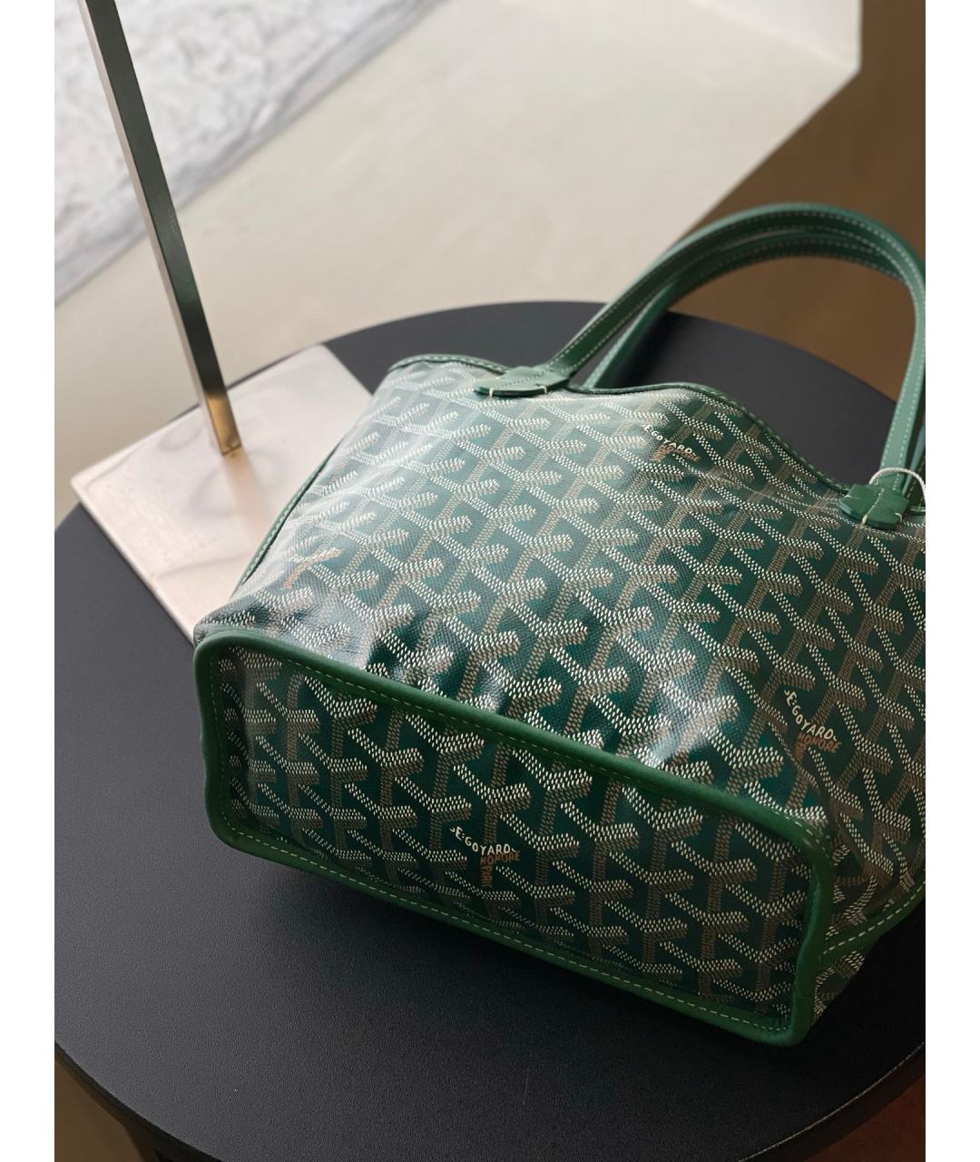 GOYARD Зеленая сумка тоут из искусственной кожи, фото 3